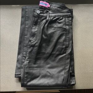 Edikted Faux Leather Flare Pants